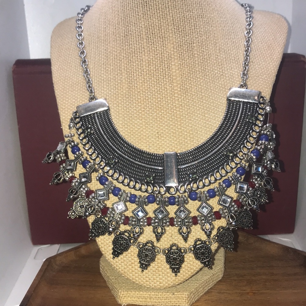 Faux gem necklace